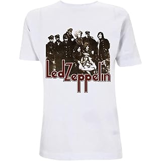 VULOM Led Zeppelin II Photo T-shirt Blanc - Les Beatles, Paul McCartney, John Lennon, RIngo Starr, George Harrison