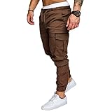 elselect Mens Joggers Cargo Pants Athletic Workout Track Pants Active Tactical Fashion Casual Track