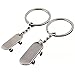LIBAIJIAA Portachiavi Coppia Personalizzato, Portachiavi da Donna, Porta Chiavi Uomo, 2 Pcs Design 3D della ruota che gira per skateboard Portachiavi Auto Unisex Dell’Amore o Amicizia Regalo.