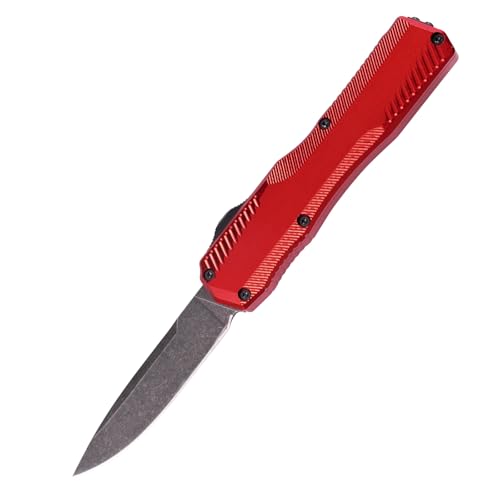 XXOK 9000R Pocket Knife 3.3 Two-Tone Reverse Tanto Blade Cpm-Magnacut Aluminum Handle EDC knife with Belt Clip(Red)
