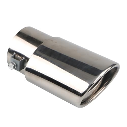 Embout d'échappement de voiture en acier inoxydable 63mm argenté avec silencieux