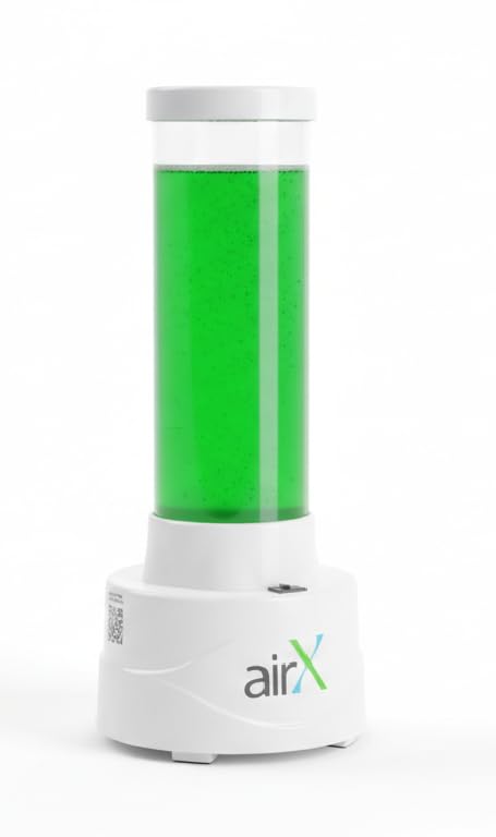 AirX O2 mini - Algae powered air purifier with a 90-day filterlife a sleek design with 1.5L capacity. It releases oxygen 24/7 while filtering CO2 and pollutants.-image-17