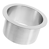 Sewroro Edelstahl Müllschlucker Tülle Rund Einbau Müllschlucker für Küchenarbeitsplatten Korrosionsbeständige Metall Einwurföffnung mit Gummitülle Kompatibel mit Integrierten Mülleimern