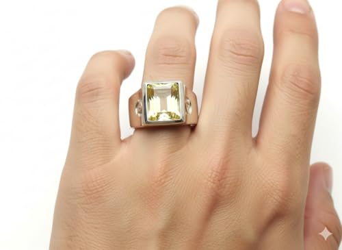 Image of Choose Your Color Mens Bold Ring 925 Sterling Silver Gemstone Wedding Engagement Statement Ring Birthstone Solitaire Jewellery Ring Sizes 4, 5, 6, 7, 8, 9, 10, 11, 12, 13,