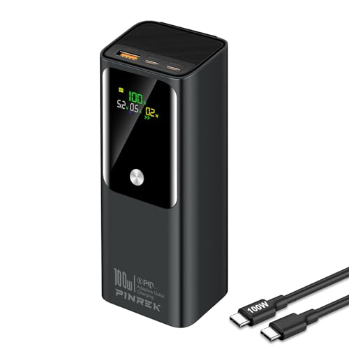 PINREK Power Bank 20000mAh, PD 100W Fast Charging Power Bank Port...
