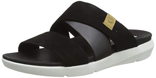 Timberland Women's Wilesport Slide Sandals, Black Black Nubuck, 8.5