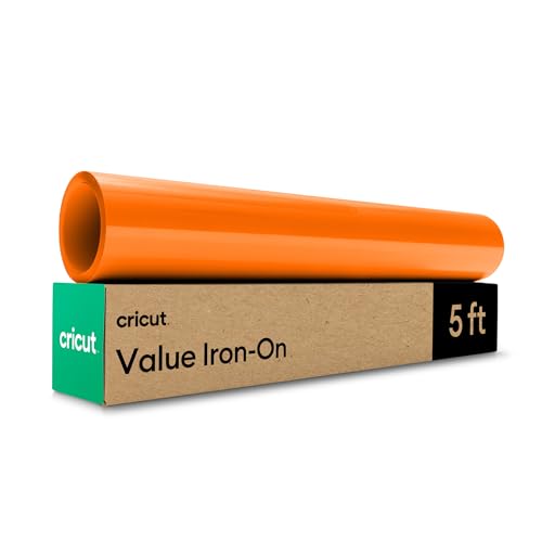 Image of Cricut HTV Heat Transfer Vinyl | 1.5 m | Orange | Iron-On HTV Vinyl for Fabric, Perfect for Custom T-Shirts & DIY Clothing