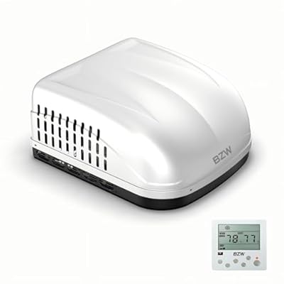 BZW RV Air Conditioner 15K Non-Ducted | Quiet AC | 110-120V | Cooling Only, Rooftop AC Unit RV | Easy Install | All-in-One Unit | For Camper, Fifth Wheel, Food Trucks, PRO (White)