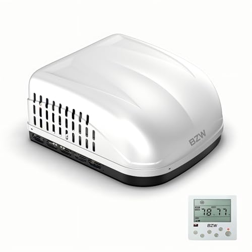 BZW RV Air Conditioner 15000 BTU Non-Ducted | Quiet AC | 110-120V | Cooling Only, Rooftop AC Unit RV | Easy Install | All-in-One Unit | For Camper, Fifth Wheel, Food Trucks, PRO (White)