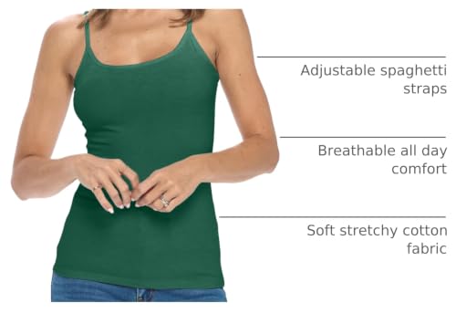 Image of Natural Uniforms Women's Camisole Tank Top-Breathable Cotton Stretch