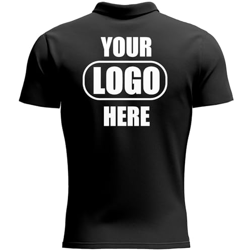 Custom Polo Shirts for Men, Personalized Golf Jersey with Logo Text Printed Design Your Own miniatura 4