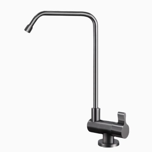 Robinet de cuisine gris pivotant pliable pour filtre eau potable gain de place