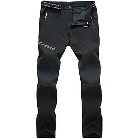 TACVASEN Casual Trousers Men Summer Quick Dry Hiking Trousers Mens Walking Athletic Lightweight Trousers with Zip Pockets, Black, 32 Cover