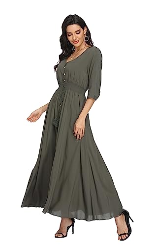 Image of Casual Summer Dresses for Women 2026 Maxi Dress Flowy Bohemian Beach Party