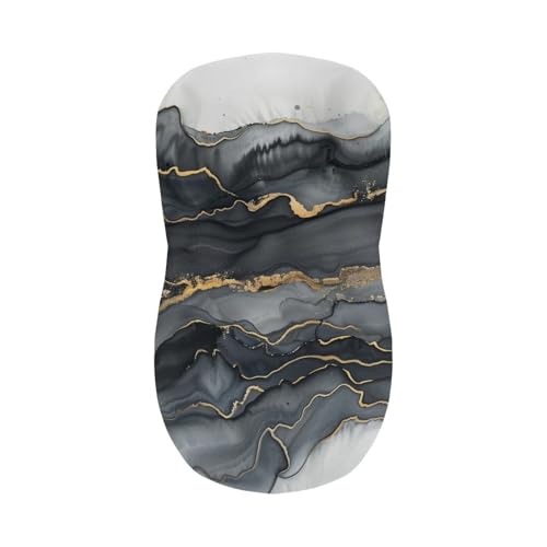 Image of Black Marble Bar Stool Covers with Backs Cushion Slipcover for Counter Set of 2 Waterproof Height Mid Low Back Chair Protector Easy to Install