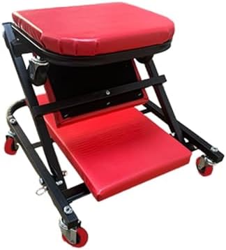 Foldable Z Creeper Chair - 300 Lbs Capacity, 2-in-1 Automotive Folding Creepers for Garage & Shop Auto Repair - Comfortable & Portable Mechanic Seat