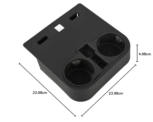 Magimaker Center Console Floor Cup Holder Tray HC3Z-2813562-AB Compatible with Ford F150 2015-2020 / F250 F350 F450 Super Duty 2017-2022 Bench Seat Extra Cup Holder