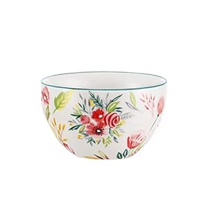 Prachtige kom American Flower Series Ceramic Bowl Household Rice, salade Bowl, Mueslischaal En Stock Bowl Dessert Bowl 4…