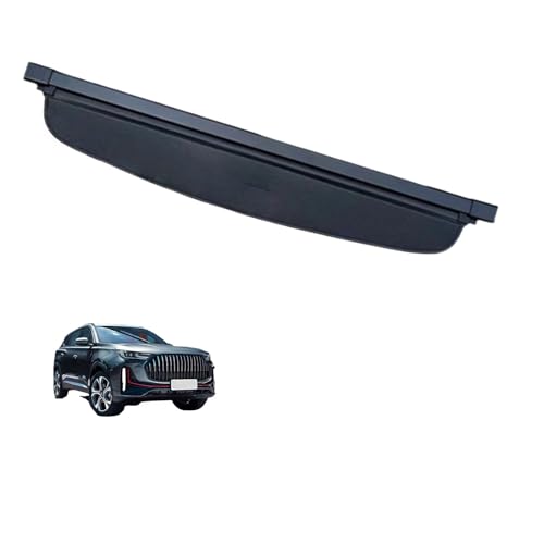 Retractable Trunk Cargo Cover for Chery Tiggo 8L Seven-Seater 2024-2025, Rear Luggage Security Privacy Shade Anti-Theft Shield Screen,Carbon Fiber