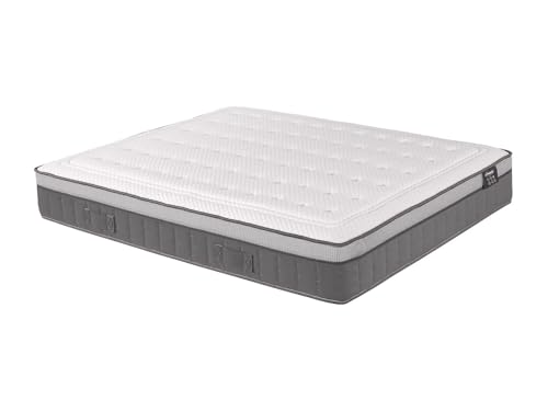 Vente unique   Colchón clásico 2 plazas Asgard   poliéster   Blanco