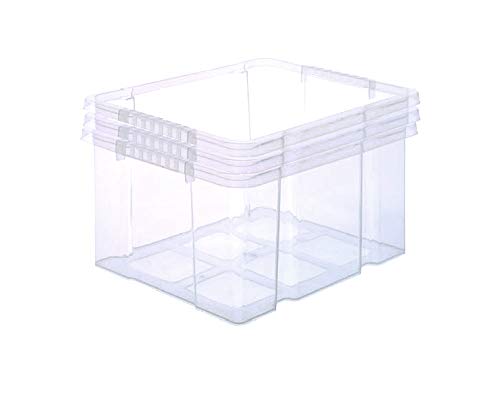 BigDean 3x Stabile Kunststoffbox Eurobox (Dreh Stapelbar) 44x35x24cm passt in Kastenregale