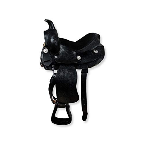 Sella western da pony SILVER STAR nera 10” = 25,5 cm