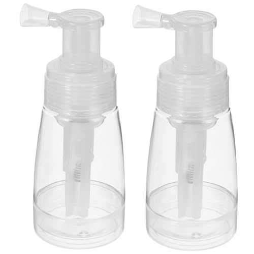 TOPPERFUN 2 piezas Botellas de Spray de Polvo Transparentes Pulverizador Uniforme y Portátil para Salón y Diario