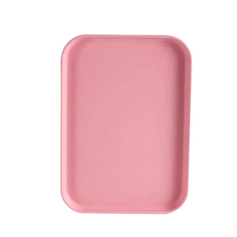 22 * 30.5CM Plastic Trays for Food Serving,Pink Rectangular Serving Tray Dinner Trays For Home/Restaurant/Hotel Organizer