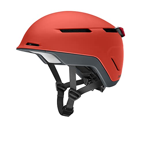 SMITH Dispatch Cycling Helmet – Adult Road Bike + E-Bike Helmet with MIPS Technology + Koroyd Coverage – Lightweight Impact Protection for Men & Women – Integrated Rear Light – Matte Poppy, Medium