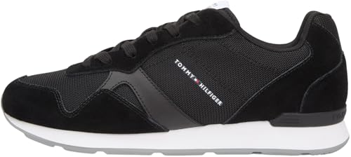 Tommy Hilfiger Herren Runner Icon Mix Fm0fm05679 Low-Top, Black, 43 EU