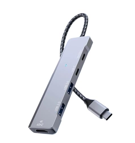 Hub USB HDTV Type C vers USB 3.0 5Gbps avec alimentation Power Delivery