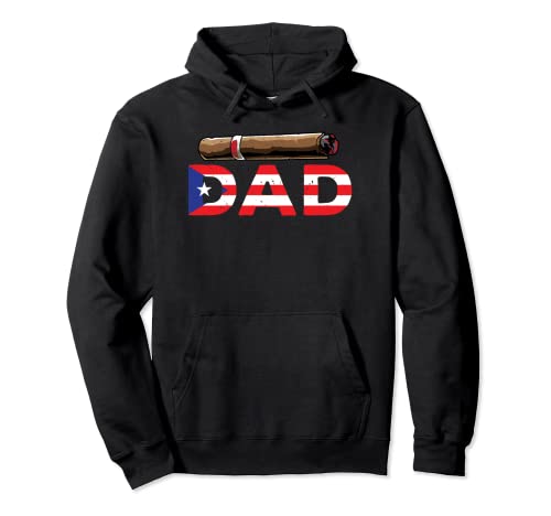Papa Cigar Smoking Puerto Rican Dad Cigar Smoker Father Pullover Hoodie