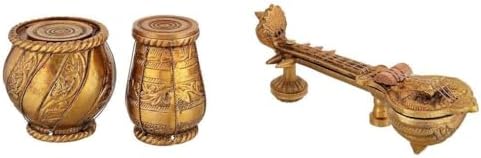 SVARUP Brass Sitar Tabla Dugi Set, Sarangi Musical Instrument Indian ...