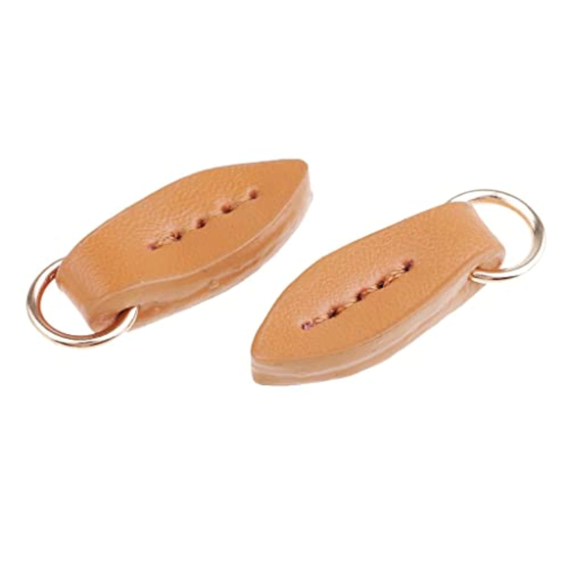Leather Zipper Tags Fixer Pull Replacement, Brown, 4pcs