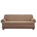 SureFit Stretch Pinstripe 2-Piece - Sofa Slipcover  - Taupe (SF35825)
