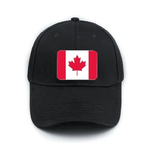 Casquette Canada noire réglable pour un style streetwear quotidien décontracté
