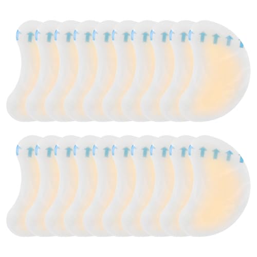 20 vendas para ampollas para pies, almohadilla de gel impermeable para prevenir el talón, almohadillas de gel invisible para curación más rápida de heridas, media luna transparente
