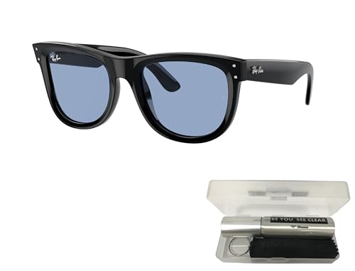 Ray-Ban RBR502S Sunglasses Bundle: RBR 502S WAYFARER REVERSE 667772 Wayfarer Reverse Black Light B and Eyewear Cleaning Kit2