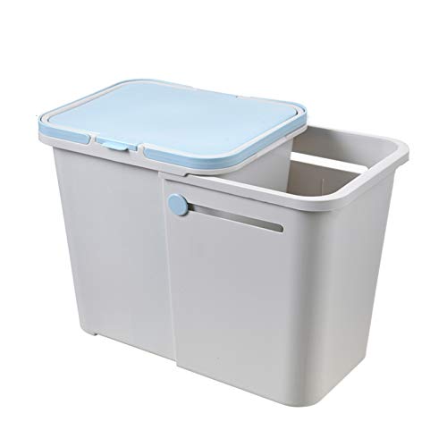 ASumPio Papelera De Clasificación Escalable Papelera Grande para El Hogar con Tapa Papelera con Tapa Y Cierre De Empuje Y Tracción Papelera De Clasificación De Plástico Papelera,