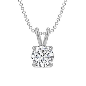 14K Gold 1/2-1 1/2 Carat LAB GROWN Diamond Solitaire Pendant IGI Certified 4 Prong Diamond Pendant Necklace For Women (E-F-G, VS1-VS2, 0.50-1.50 C.t.w)