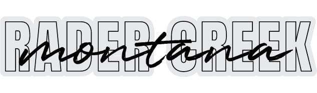 Rader Creek Montana Souvenir Vinyl Decal Sticker Clear Script Design 2 Inch
