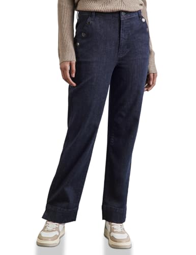 Jean denim droit Street One A378417 bleu rincé coupe décontractée et confortable
