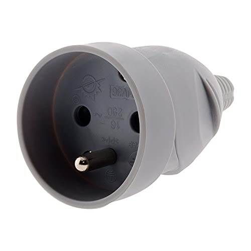 Fiche femelle 16A 2P+T - gris - Zenitech