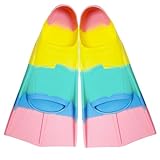 BOYIFEIJIE Schwimmflossen, Kurze Flossen Kinder, 100% Silikon Schnorchelflossen, Trainingsflossen für Erwachsene, Kurzflossen für Unisex Flossen, Tauchen für Anfänger, Weiche und Bequeme