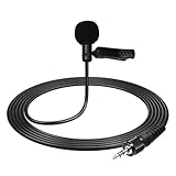 Kicada 3.9 Feet Lavalier Microphone Omnidirectional Lapel Microphone Compatible with Sony UWP V1 D11 D21, 3.5mm Condenser Recording Mic Lavalier Mic for Wireless Audio Bodypack Transmitter