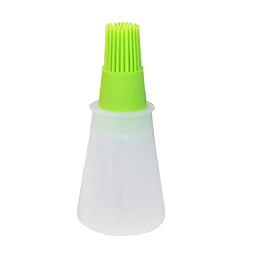 Coque en silicone badigeonner/BBQ/barbecue/cuisine/pâtisserie/griller la viande à l'huile Brosse,non pelucheux Brosse de bouteille d'huile de cuisine, Pancake Moule à pâtisserie Huile Brosse (Vert)
