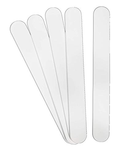 Rayher 34460102 Kunststoff Spatel, weiß, 14,8 x 1,8 cm, 5 Stück, gerundete Enden, zum Anrühren und Mischen von Kreativmaterialien wie Gießharz, Gießpulver usw.