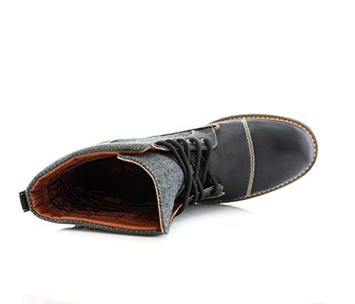 Image of Polar Fox Men's Casual Cap-Toe Ankle Boot Collection | Lace-Up Work, Combat, and Chukka Styles