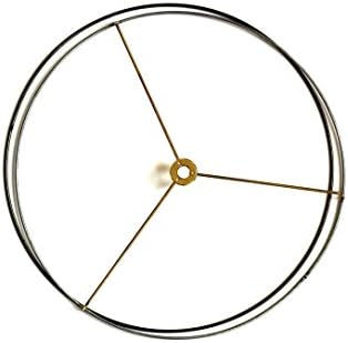 Wire Lamp Shade Rings with US Style Spider Fitter (10โ Diameter), Includes 2 Galvanized Steel Silver Drum Rings, Make DIY Table/Floor/Pendant Lamps, For Lamps With Harps