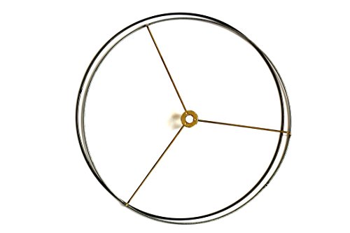 Wire Lamp Shade Rings with US Style Spider Fitter (10” Diameter), Includes 2 Galvanized Steel Silver Drum Rings, Make DIY Table/Floor/Pendant Lamps, For Lamps With Harps